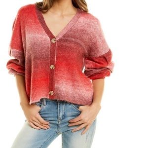 Central Park West Kenrick Puff Sleeve Cardigan